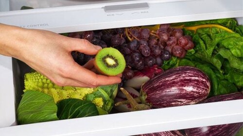 A fridge in a kitchen